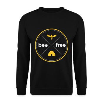 Imker - Imkerei - Imkern Hobby - Freizeit - Unisex Pullover - Schwarz - Vorne - Alina (178cm) & Michal (187cm)