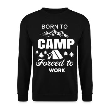 camping - camping - Unisex Sweatshirt - black - Front - Alina (178cm) & Michal (187cm)