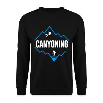 canyoning - Unisex Sweatshirt - black - Front - Alina (178cm) & Michal (187cm)