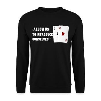 Poker Aces Texas Hold'em - Unisex Sweatshirt - black - Front - Alina (178cm) & Michal (187cm)
