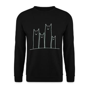 Drôle de chat Maine Coon Perse cadeau de la maison - Sweat-shirt Unisexe - noir - Devant - Alina (178cm) & Michal (187cm)