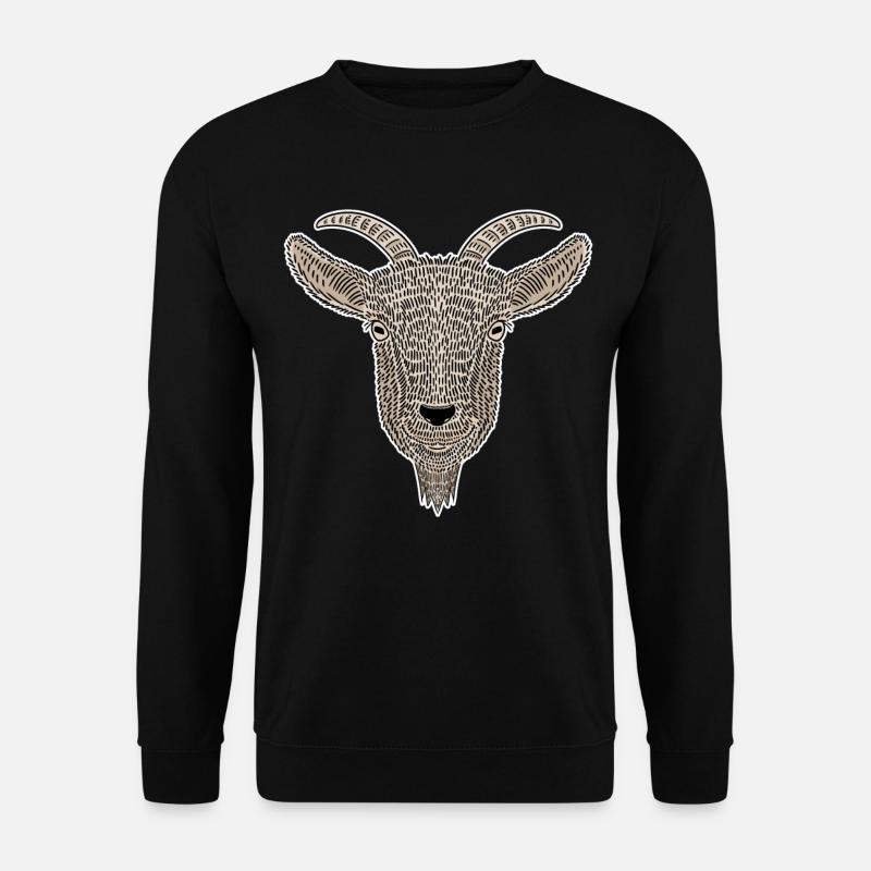 Goat goat goat goat head - Unisex Sweatshirt - black