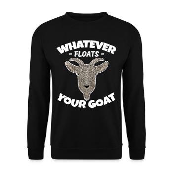 Lustiger Ziegen Spruch Wortspiel Ziege - Unisex Pullover - Schwarz - Vorne - Alina (178cm) & Michal (187cm)