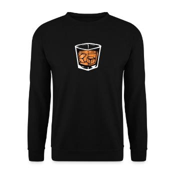 Verre Whisky Distillation Alcool Distillation Cadeau - Sweat-shirt Unisexe - noir - Devant - Alina (178cm) & Michal (187cm)