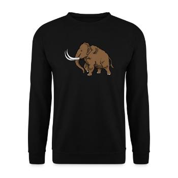Mammut Eiszeit Elefant Wollhaarmammut Geschenk - Unisex Pullover - Schwarz - Vorne - Alina (178cm) & Michal (187cm)