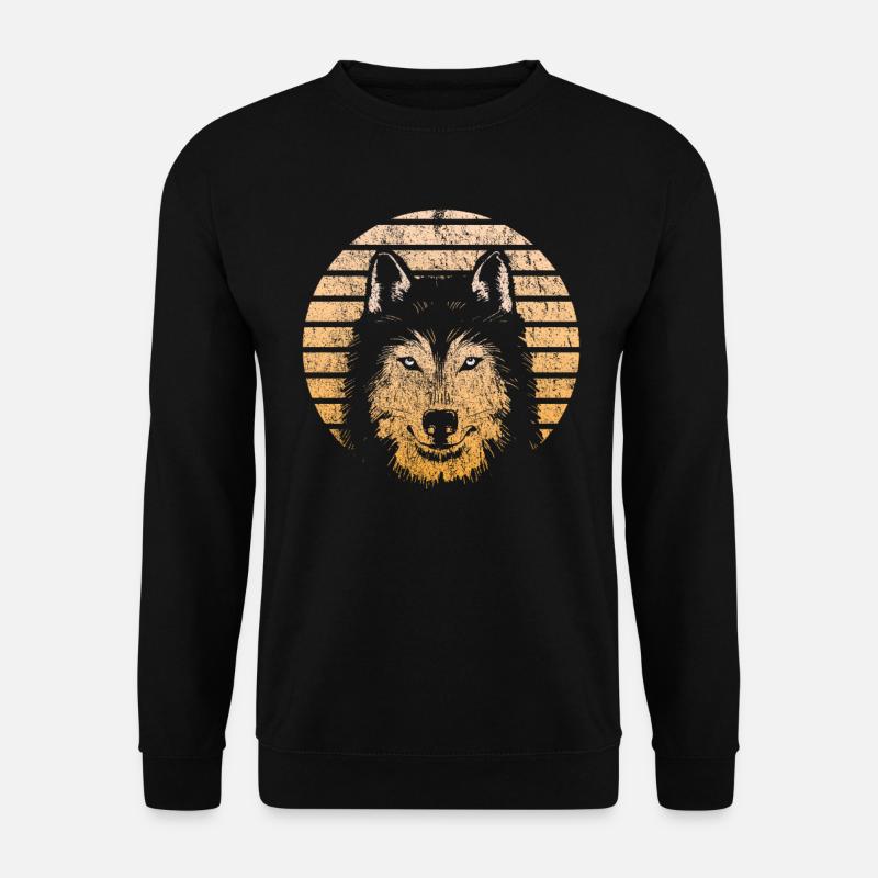 Wolf - Unisex Pullover - Schwarz