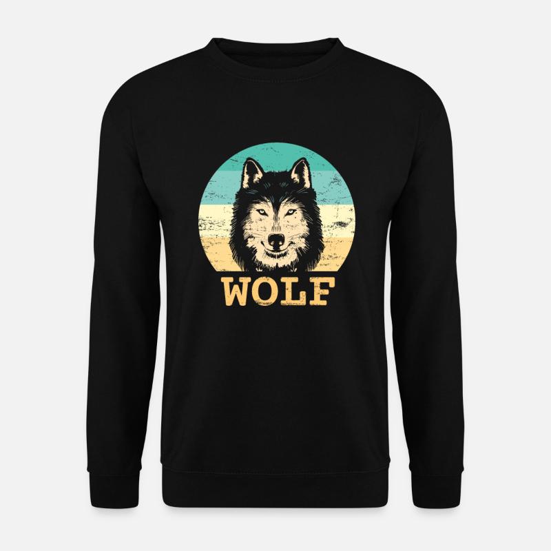 Wolf - Unisex Pullover - Schwarz