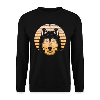 Wolf - Sweat-shirt Unisexe - noir - Devant - Alina (178cm) & Michal (187cm)