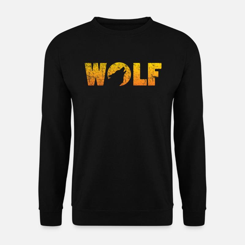 wolf - Unisex Sweatshirt - black