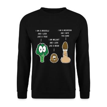 Awesome & Trendy Tshirt Designs Comparison game - Unisex Sweatshirt - black - Front - Alina (178cm) & Michal (187cm)