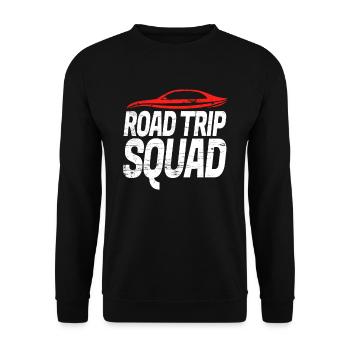 Road Trip Squad / Voyage en famille / Road trip - Sweat-shirt Unisexe - noir - Devant - Alina (178cm) & Michal (187cm)