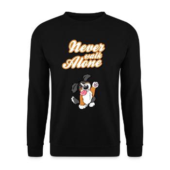 Never Walk Alone Berner Sennenhund cadeau - Sweat-shirt Unisexe - noir - Devant - Alina (178cm) & Michal (187cm)