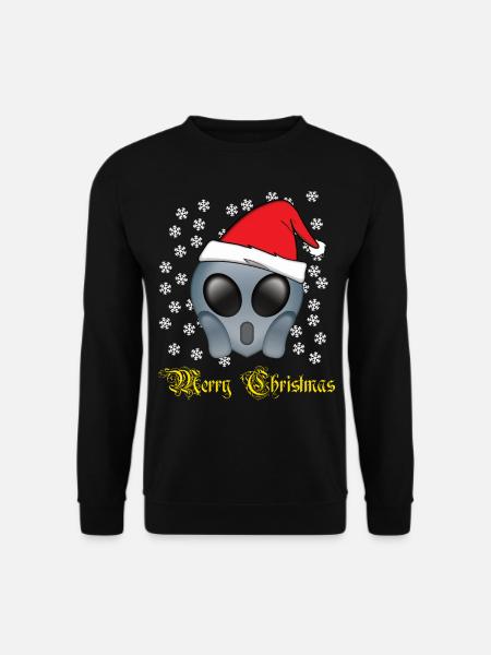 Weihnachten Alien Merry Christmas Geschenk - Unisex Pullover - Schwarz