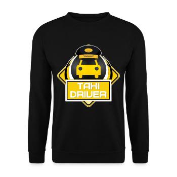 taxi - Unisex Sweatshirt - black - Front - Alina (178cm) & Michal (187cm)