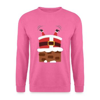 Père Noël de Noël cheminée aide - Sweat-shirt Unisexe - rose - Devant