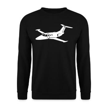 Pilatus PC 12 Fluggerät-Geschenk - Unisex Pullover - Schwarz - Vorne - Alina (178cm) & Michal (187cm)