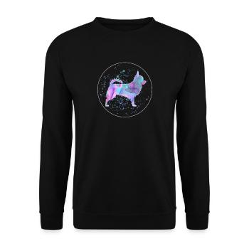 Chihuahua Dog Aquarelle Artwork - Sweat-shirt Unisexe - noir - Devant - Alina (178cm) & Michal (187cm)