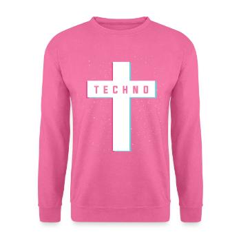 Techno Cross Rave 3D - Unisex Sweatshirt - pink - Front