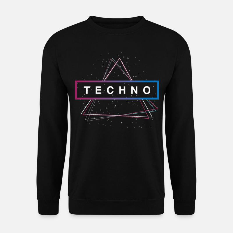 Techno triangle rave - Unisex Sweatshirt - black