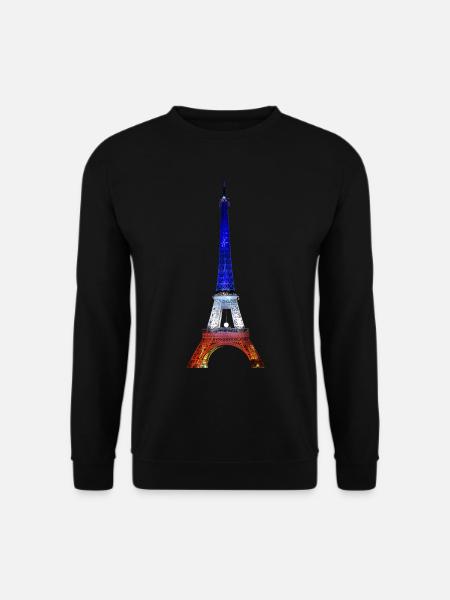 Eiffelturm Paris Frankreich Nationalfahne Souvenir - Unisex Pullover - Schwarz