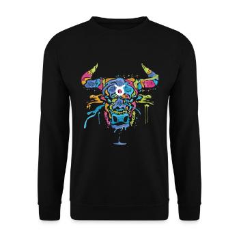Zodiac Sign Taurus Birthday Zodiac Gift - Unisex Sweatshirt - black - Front - Alina (178cm) & Michal (187cm)