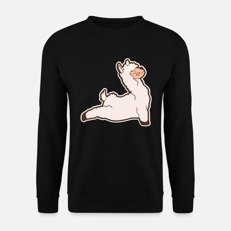 Lama Alpaka Yoga - Unisex Pullover - Schwarz