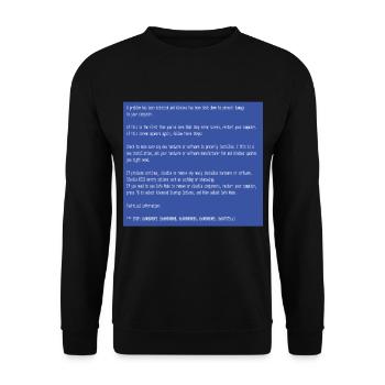 This is a perfect gift for computer users who - Unisex Sweatshirt - black - Front - Alina (178cm) & Michal (187cm)