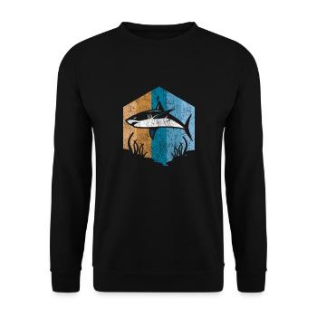 Requins - Sweat-shirt Unisexe - noir - Devant - Alina (178cm) & Michal (187cm)