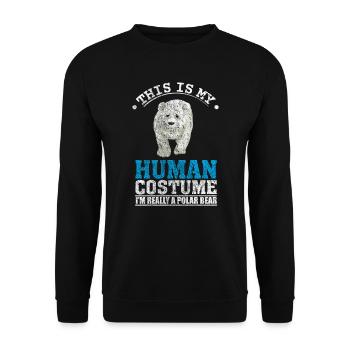 Ours polaire hiver neige froid pôle nord arctique - Sweat-shirt Unisexe - noir - Devant - Alina (178cm) & Michal (187cm)