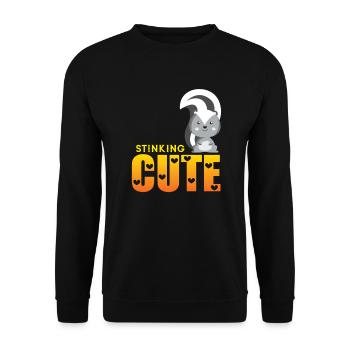 mouffette - Sweat-shirt Unisexe - noir - Devant - Alina (178cm) & Michal (187cm)