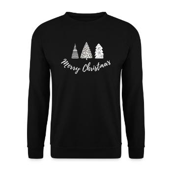 Joyeux Noël Noël Tannenbaum Avent - Sweat-shirt Unisexe - noir - Devant - Alina (178cm) & Michal (187cm)