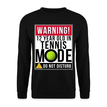 12 Year Old In Tennis Mode - Unisex Sweatshirt - black - Front - Alina (178cm) & Michal (187cm)