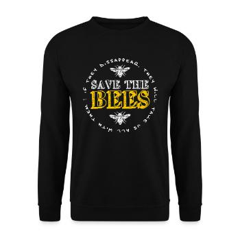 Sauvez les abeilles | Abeille apiculteur miel nature cadeau - Sweat-shirt Unisexe - noir - Devant - Alina (178cm) & Michal (187cm)