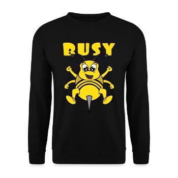 Beschäftigte Biene Dieser niedliche und entzückende Entwurf wird ein - Unisex Pullover - Schwarz - Vorne - Alina (178cm) & Michal (187cm)