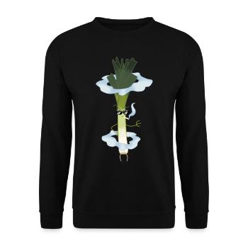 Cooler Lauch Rauchen Zigarette Jugendwort Geschenk - Unisex Pullover - Schwarz - Vorne - Alina (178cm) & Michal (187cm)
