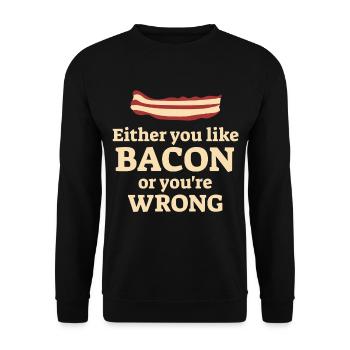 Speck Bacon - Unisex Pullover - Schwarz - Vorne - Alina (178cm) & Michal (187cm)