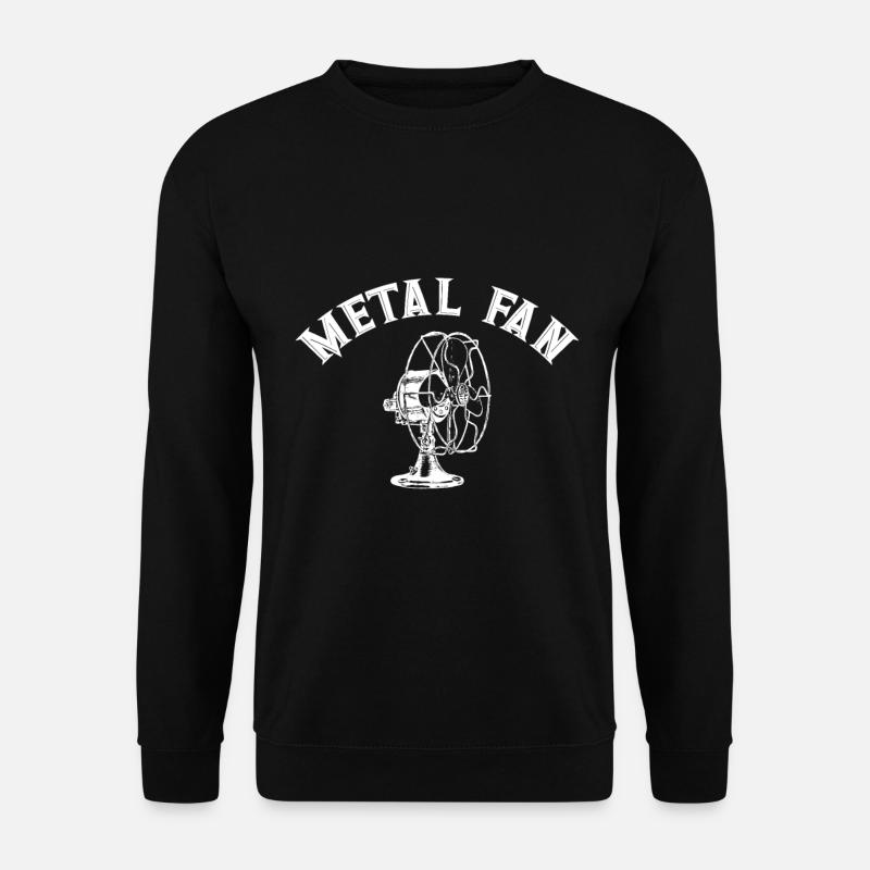 Metal Fan Ventilator Wortspiel Lustiges Geschenk - Unisex Pullover - Schwarz