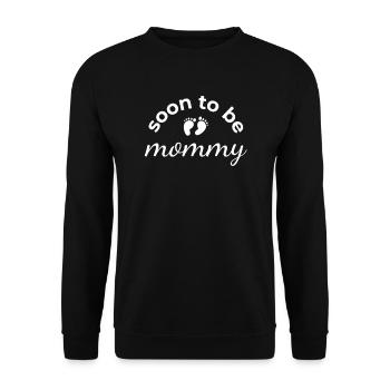 Soon To Be Mommy Schwangerschaft Babyfüße Eltern - Unisex Pullover - Schwarz - Vorne - Alina (178cm) & Michal (187cm)