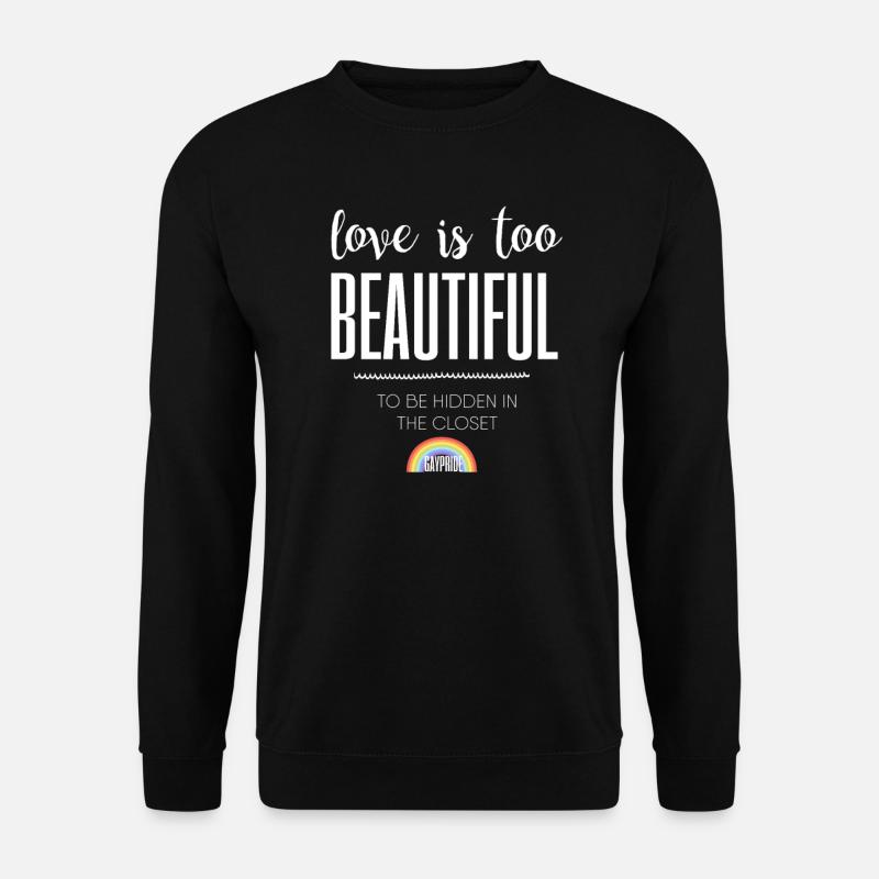 L'amore è troppo bello LGBT Gay Pride Rainbow Flag - Felpa unisex - nero