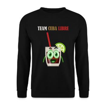 Couple drôle de Team Cuba Libre Cola Rum (1ère partie) - Sweat-shirt Unisexe - noir - Devant - Alina (178cm) & Michal (187cm)