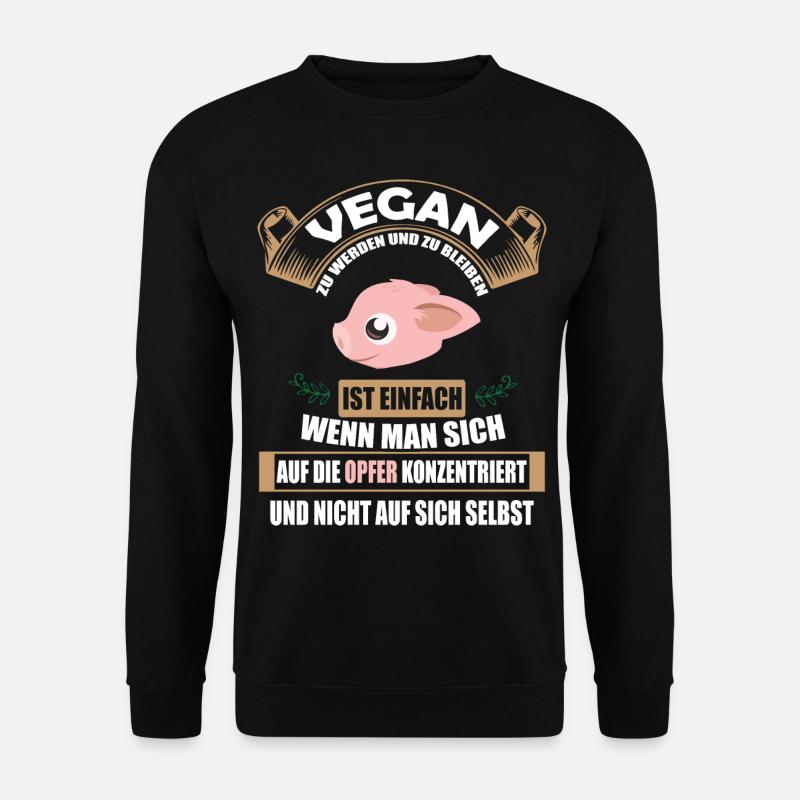 Veganer Vegan Tierschutz Tierrechte Soja Tofu - Unisex Pullover - Schwarz