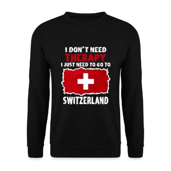 Switzerland - Unisex Sweatshirt - black - Front - Alina (178cm) & Michal (187cm)