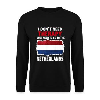 Netherlands - Unisex Sweatshirt - black - Front - Alina (178cm) & Michal (187cm)