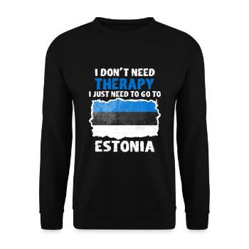 Estonia - Unisex Sweatshirt - black - Front - Alina (178cm) & Michal (187cm)