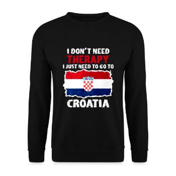 Kroatien - Unisex Pullover - Schwarz - Vorne - Alina (178cm) & Michal (187cm)