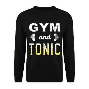 Gym et Tonic Workout Drink Exercice Santé Santé - Sweat-shirt Unisexe - noir - Devant - Alina (178cm) & Michal (187cm)