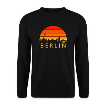 Silhouette de la ville de Berlin skyline - Sweat-shirt Unisexe - noir - Devant - Alina (178cm) & Michal (187cm)