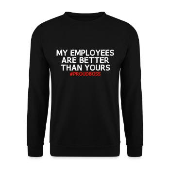 Meilleurs employés - Fier patron | Cadeau d'entreprise Boss - Sweat-shirt Unisexe - noir - Devant - Alina (178cm) & Michal (187cm)