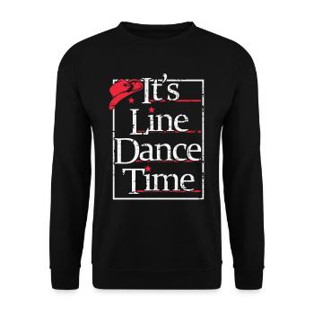 Es ist Zeit für Line Dance - Unisex Pullover - Schwarz - Vorne - Alina (178cm) & Michal (187cm)
