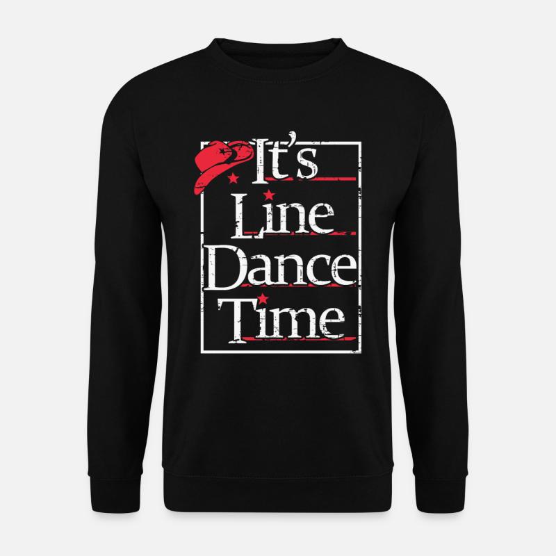 Es ist Zeit für Line Dance - Unisex Pullover - Schwarz